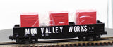 MTH 30-4159B RAILKING Mon Valley Works Gondola with (3) LCL Containers O SCALE Like New