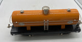 MTH 10-1050 Tank Car Tinplate Traditions Orange w/ Nickel Trim Standard Gauge Used Excellent