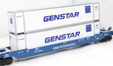 MTH Premier 20-95095 CSX Husky Stack Car O SCALE Like New Damaged Box
