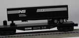MTH Railking 30-76181 Norfolk Southern NS Flat Car w/40' Trailer O SCALE Like New