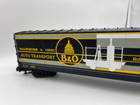 MTH Premier 20-98347 Baltimore & Ohio 75' AutoTrain Auto Carrier #1002. O SCALE Like New Limited Rare