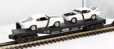 MTH 30-7680 MTH Transport Flat Car RailKing w/ 1970Chevelles O Scale Like New