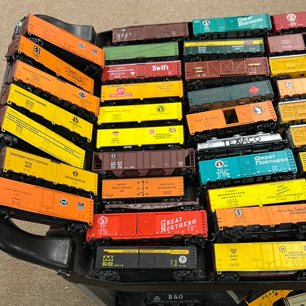 HO Scale Western Freight Cars-- 3 to 4 Random Freight Cars Most with Kadee Couplers