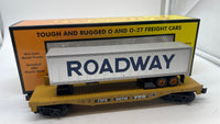MTH Railking 30-76731 TTX Flat Car w/40' Roadway Trailer O SCALE Like New