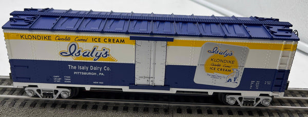 MTH Railking 30-7874 Isaly's Klondike Original Modern Reefer Car Pittsburgh PA O SCALE Like New