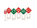 Lionel 6-37185 Christmas Railroad Signs O SCALE NEW