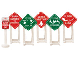Lionel 6-37185 Christmas Railroad Signs O SCALE NEW