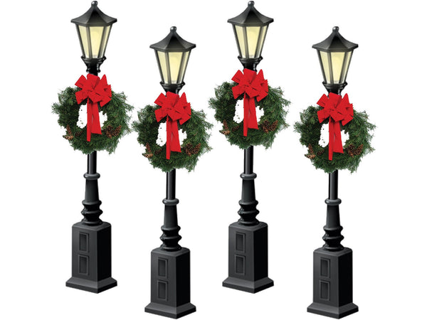 Lionel 6-37907 Christmas Street Lamps with Wreaths O SCALE NEW