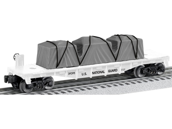 Lionel 6-39395 U.S. NATIONAL GUARD MADE IN USA FLATCAR O SCALE Like New