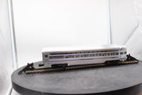 Lionel 6-9580 LIONEL ILLUMINATED BURLINGTON ALUMINUM PASSENGER CAR SILVER VIRANDA OBSERVATION CAR O SCALE Like New