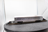Lionel 6-9580 LIONEL ILLUMINATED BURLINGTON ALUMINUM PASSENGER CAR SILVER VIRANDA OBSERVATION CAR O SCALE Like New
