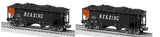 Lionel 2226080 Reading Die-cast AAR 2-Bay Hopper 2-Pack O SCALE NEW