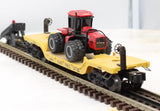 Lionel 6-16957 Depressed-Center Flatcar with ERTL Case 4WD Loader O Scale Used