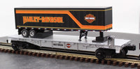 MTH Railking 30-76157 Harley-Davidson Flat Car w/40' Trailer O SCALE NEW