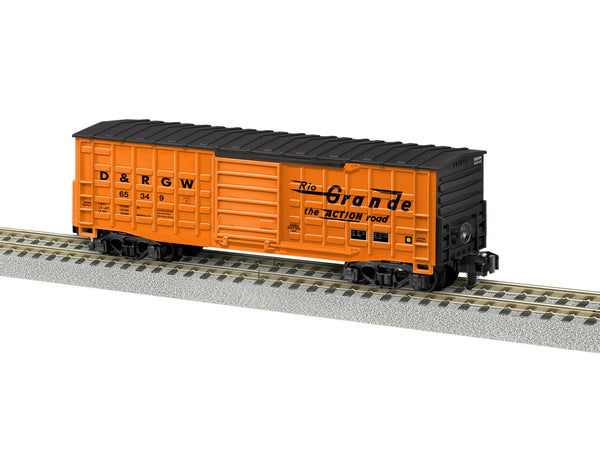 Lionel AF 6-44083 RIO GRANDE #65349 WAFFLE SIDED BOXCAR S SCALE Like New