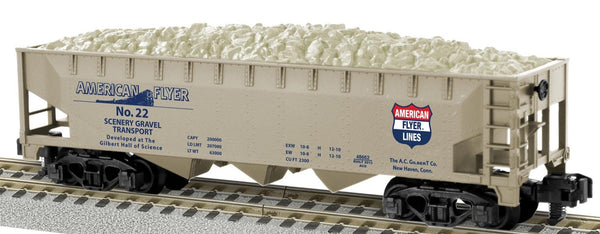 Lionel 6-48662 AMERICAN FLYER #22 GRAVEL 3-BAY HOPPER S SCALE NEW