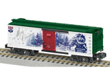 Lionel 6-48874 AMERICAN FLYER 2014 CHRISTMAS BOXCAR S SCALE NEW