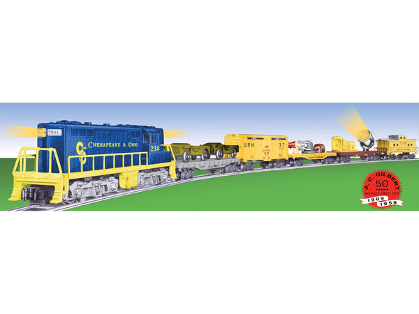 Lionel American  Flyer Chesapeake Ohio C&O 6-49624 1959 DEFENDER SET Remake S SCALE NEW