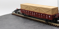 MTH Railking 30-7209 Pennsylvania Car Semi Scale Gondola & 3 crates no. 367829 O-27 Scale. O SCALE Like New
