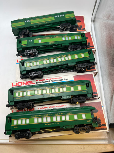 Lionel 6-9530, 6-9531, 6-9532, 6-9533, 6-9534 Southern Railway Passenger Car Set (Set of 5) O Scale Like New