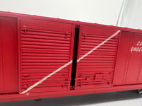 Atlas 7550 ATLAS BURLINGTON DECORATED ACF 60' D.D. AUTO PARTS BOX CAR 2 rail O SCALE WEATHERED (custom decorated) AS IS Used