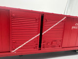 Atlas 7550 ATLAS BURLINGTON DECORATED ACF 60' D.D. AUTO PARTS BOX CAR 2 rail O SCALE WEATHERED (custom decorated) AS IS Used