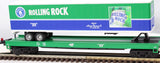 MTH Premier 20-98630 AB Rolling Rock Flat Car w/ 48' Trailer O SCALE Like New