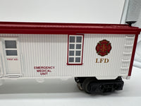 Lionel  6-19693 Lionelville Fire Department LFD EMS medical unit tool car O SCALE Like New