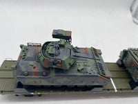 MTH Premier 20-95426 U.S. Army O Scale Premier 60' Flat Car w/(2) Bradley Fighting Vehicles Like New