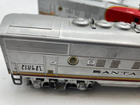 Lionel Postwar 2343P 2343T Santa Fe F-3  Diesel Locomotives set (1 pwd) with screens &  1 original box, 1 wrong box O SCALE Used Damaged Box
