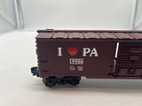 Lionel 6-19906 I love Pennsylvania boxcar O SCALE Like New