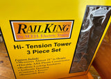 MTH Railking 30-1056 Hi-tension Tower Set - 3 Pc. Set O SCALE Like New