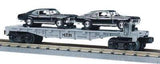 MTH Railking 30-7661 Auto Transport RailKing Flat Car w/Ertlr 1970 Nova O SCALE Like New