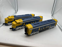 MTH 30-20393-1, 30-20393-3 Alaska E-8 AA Diesel Engine Set w/Proto-Sound 3.0 Road #2401 #2402 and B-Unit Cab #1508 (Set) O Scale NEW