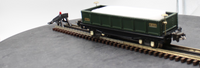 MTH Tinplate 10-1042 812 gondola car dark green with brass trim O SCALE Like New