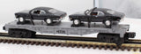 MTH Railking 30-7661 Auto Transport RailKing Flat Car w/Ertlr 1970 Nova O SCALE Like New