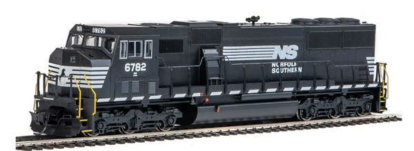 Walthers MAINLINE 910-9719, Norfolk Southern  SD60M DIESEL Locomotive, 6782  (black, white; Original Logo, Angled Sill Stripes) DCC READY HO SCALE  NEW