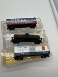 Set of 3 Assorted Freight Cars 004 -- B&O Sentinel, GATX, State of maine-- N SCALE  Used Excellent