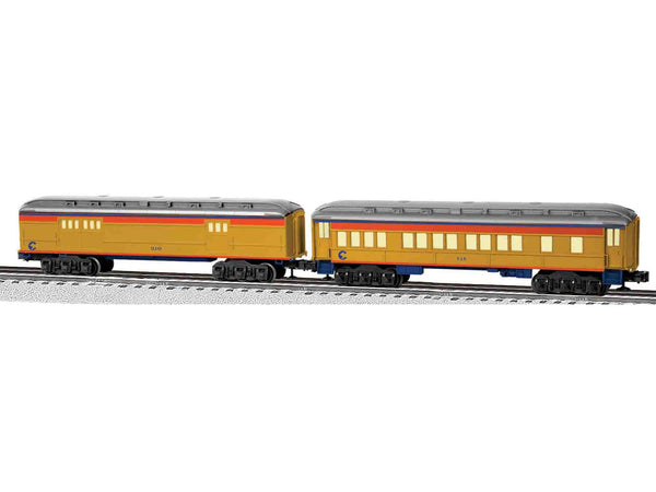 Lionel 6-81769 CHESSIE SYSTEM COACH/BAGGAGE BABY MADISON PASSENGER CAR 2-PACK O SCALE NEW