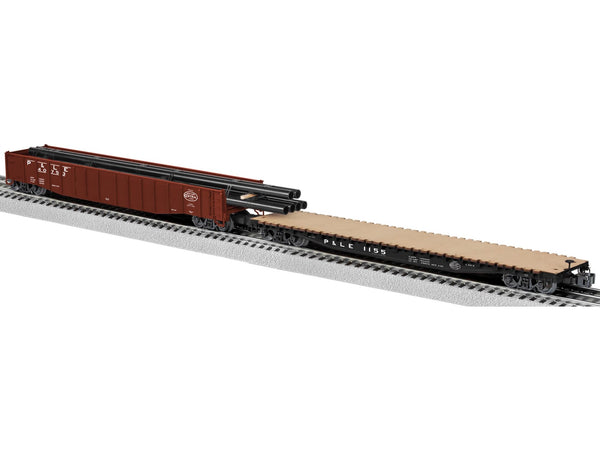 Lionel 6-82661 Pittsburgh & Lake Erie PLE Scale PS-5 Gondola & PS-4 Flatcar Pair O SCALE NEW