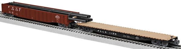Lionel 6-82661 Pittsburgh & Lake Erie PLE Scale PS-5 Gondola & PS-4 Flatcar Pair O SCALE Like New