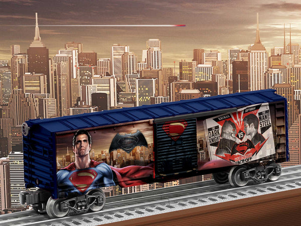 Lionel 6-83780 Batman v Superman MAN OF STEEL BOXCAR O SCALE NEW