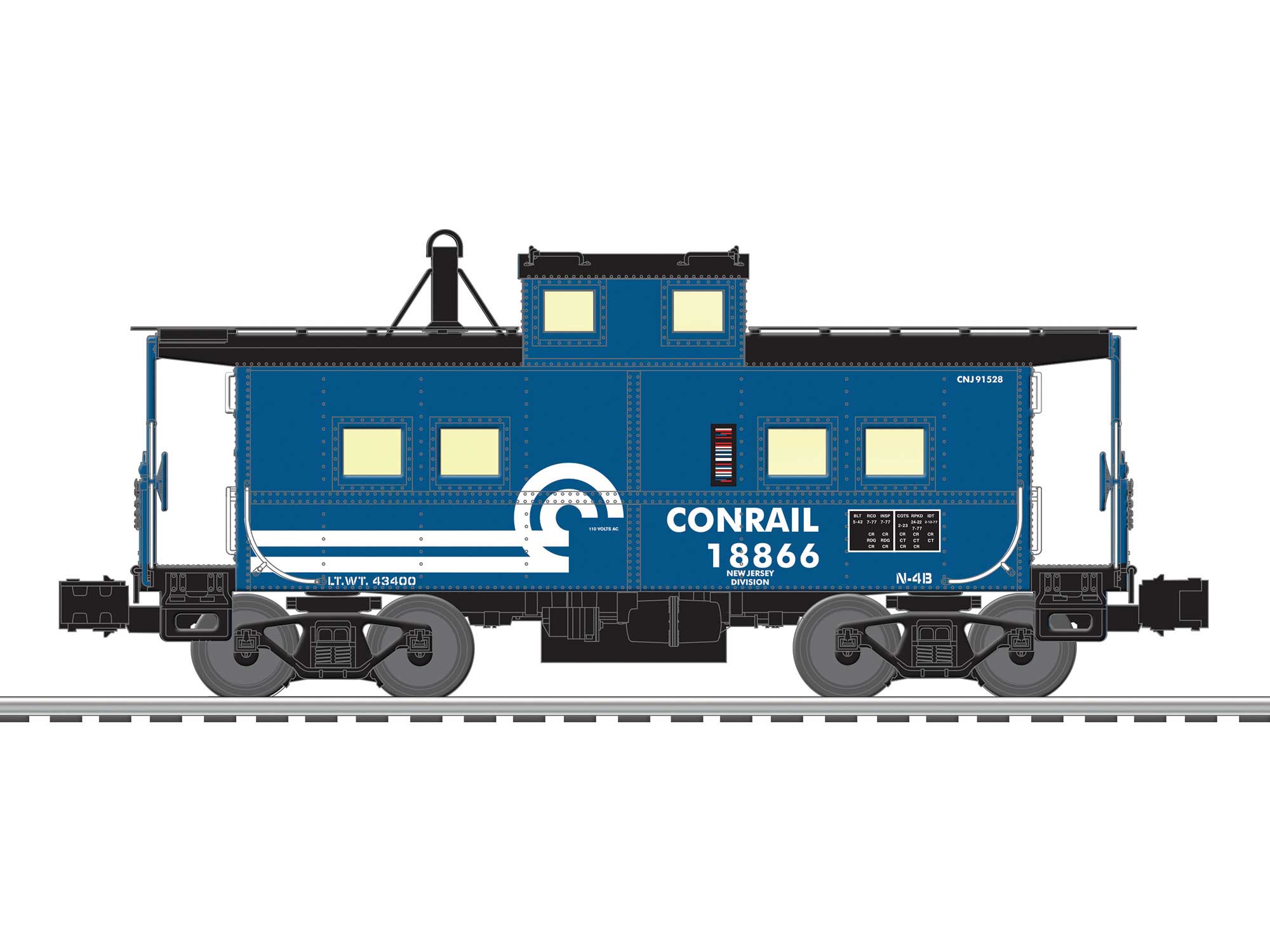 Train collection locomotive and caboose lot conrail shops