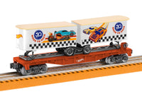 Lionel 6-84707 HOT WHEELS 50TH ANNIVERSARY FLATCAR W/ PIGGYBACK TRAILERS O SCALE NEW