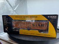 K-Line k742-80351 Armour Star Ham Wood Sided Reefer 16977 O SCALE Like New