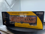 K-Line k742-80351 Armour Star Ham Wood Sided Reefer 16977 O SCALE Like New