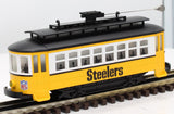 MTH Railking 30-2581 NFL - Pittsburgh Steelers Bump-n-Go Trolley O SCALE Like New