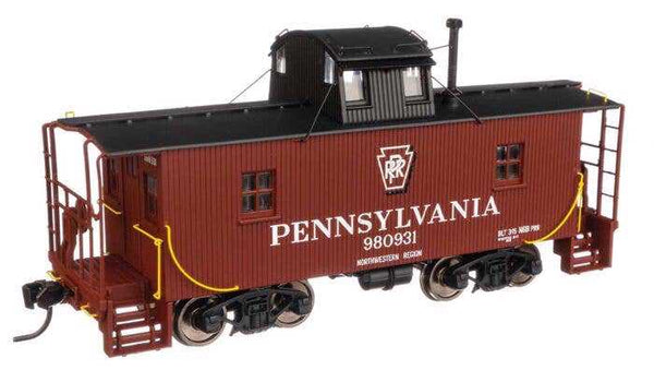 Walthers Proto 920-103409 PENNSYLVANIA RAILROAD PRR N6B Wood Cabin Car (Caboose) Tuscan, black #980931 HO Scale Like New