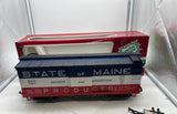 LGB 4067-K01 STATE OF MAINE BANGOR AROOSTOOK WOODSIDE BOXCAR G SCALE Like New