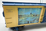 MTH Railking 30-74406 Pittsburgh Christmas-- Find the Christmas Spirit in Pittsburgh-- City skyline wth the Point Holiday Box Car O SCALE Like New